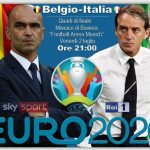 Belgio-Italia Euro 2020 Rai Uno