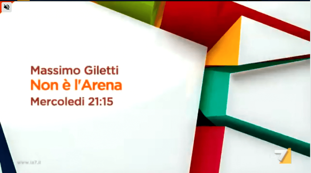 Massimo Giletti a Non é l'arena La7