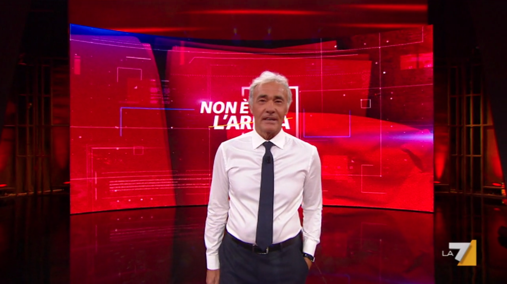 Il caso Totti e Ilary tra gli argomenti di Non é l’Arena con Massimo Giletti su La7: anteprima video