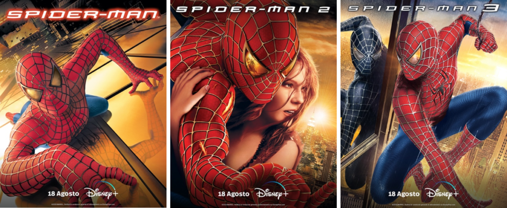 Tutti gli Spider-Man fino a Homecoming arrivano su Disney+