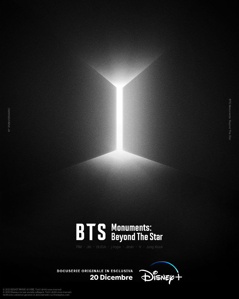 BTS Monuments: Beyond The Star, arriva l’esclusiva docuserie sulla celebre band su Disney+