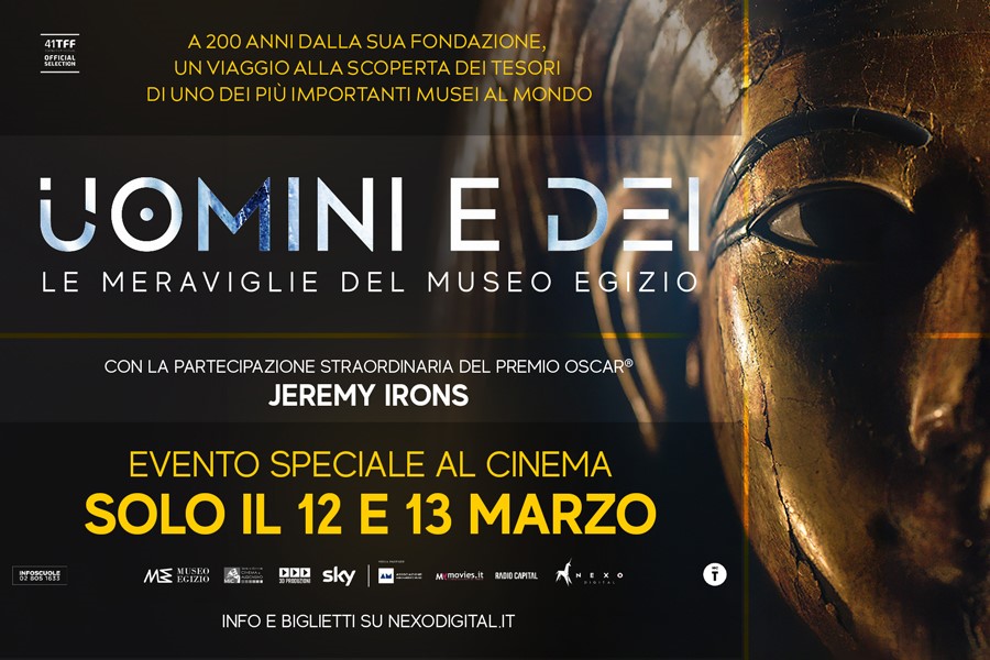 “Uomini e dei – Le meraviglie del museo Egizio”, evento al cinema poi in tv su Sky e Nexo