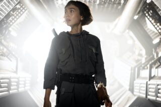 FX's Alien: Earth -- Pictured: Sydney Chandler as Wendy. CR: Patrick Brown/FX