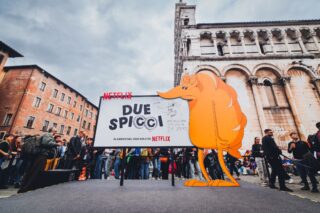 Zerocalcare Billboard at Piazza San Michele, at Lucca Comics & Games 2025 in Lucca, Italy, 1 November 2025 